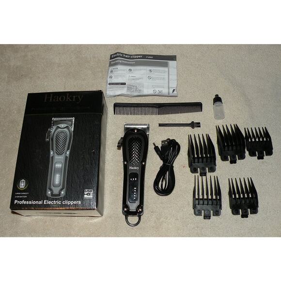 Haokry Professional Electric Clippers NEW Open Box Complete Charged Works Great - Picture 1 of 1